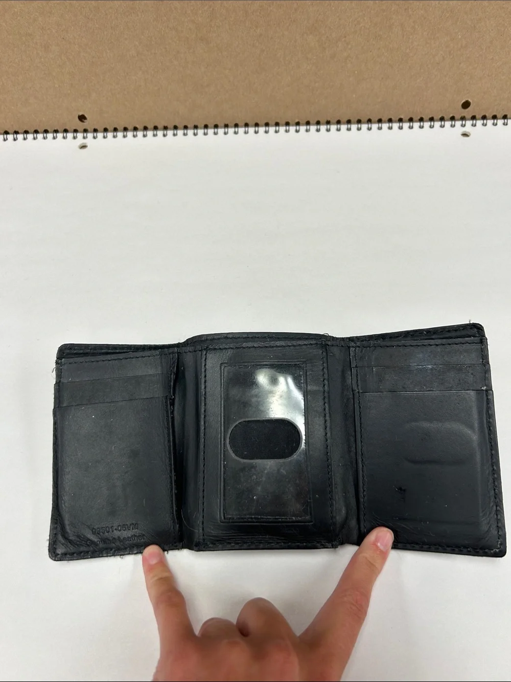 Harley-Davidson Black Leather Money Clip Wallet with Embossed Logo